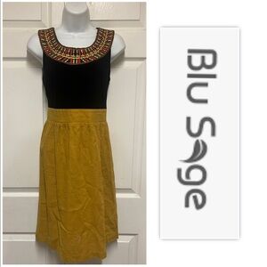 Blu Sage Sleeveless Egyptian Inspired Dress